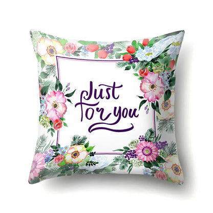 DecorBites™ Green Tropical Leaves Pillow Cover - Four Season Landscape Decor