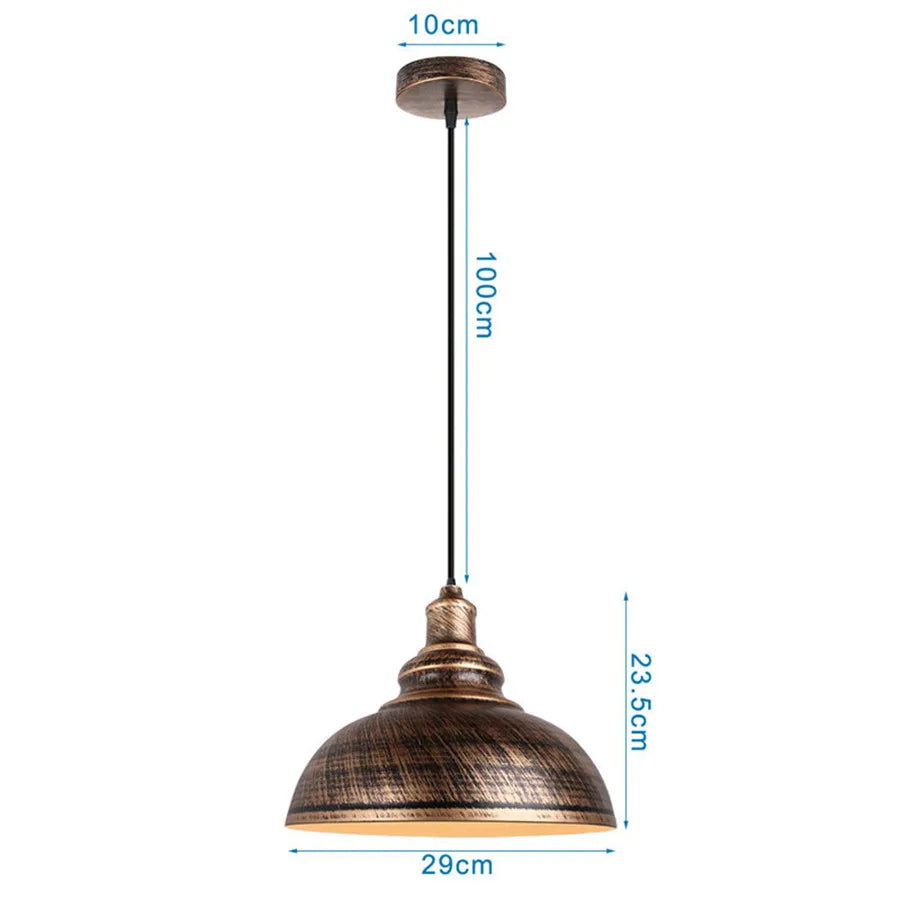 DecorBites™ Iron Dome Industrial Pendant Light for Cafe Bar Home Decor