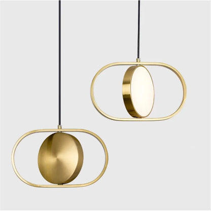 Lámpara colgante DecorBites™ Gold Trumpet: moderna lámpara LED nórdica para decoración del hogar.
