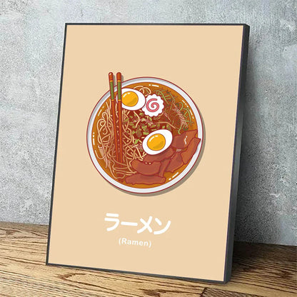 DecorBites™ Japanese Narutomaki Ramen Wall Art Print for Modern Home Decoration