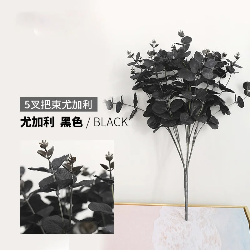 DecorBites™ Eucalyptus Flower Arrangement Material for Plant Wall with Big Handle & Bundled Plastic