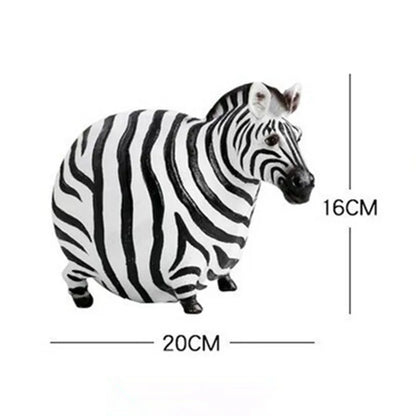 DecorBites™ Big Belly Zebra Resin Sculpture: Modern Decor for Home, Office, Living Room