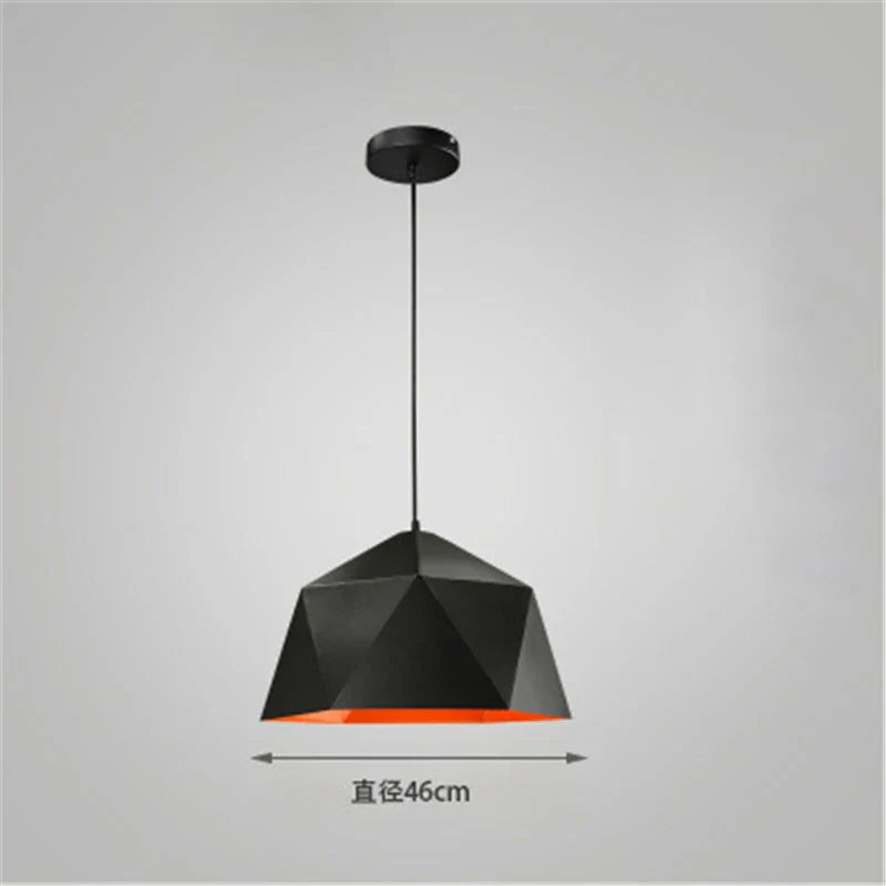 DecorBites™ Iron Diamond Pendant Lights Modern Geometry Pendent Lighting for Living Room & Cafe