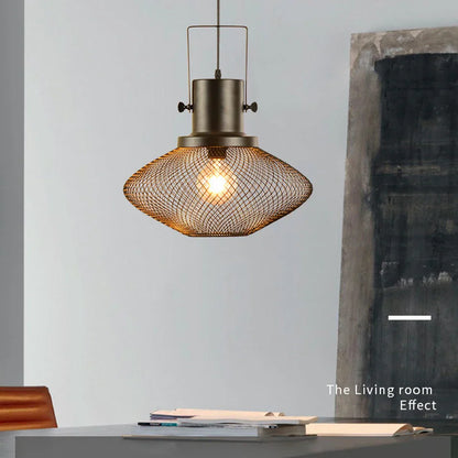 DecorBites™ Cage Pendant Light: Nordic LED Minimalist Industrial Dining Lamp