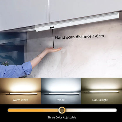 مصباح خزانة LED من DecorBites™ مع مستشعر حركة - قابس USB، مصباح ليلي للخزانة والمطبخ وغرفة النوم