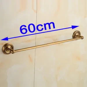 DecorBites™ Brass Single Towel Bar in Antique Finish for Stylish Bathroom Décor