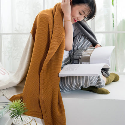 DecorBites™ Knitted Plaid Blanket - Soft and Cozy Home Decor Throw