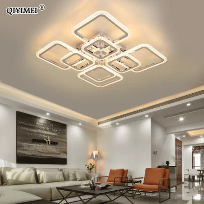 DecorBites™ LED Chandelier: Remote Dimmable Indoor Lighting for Bedroom, Restaurant, Living Room
