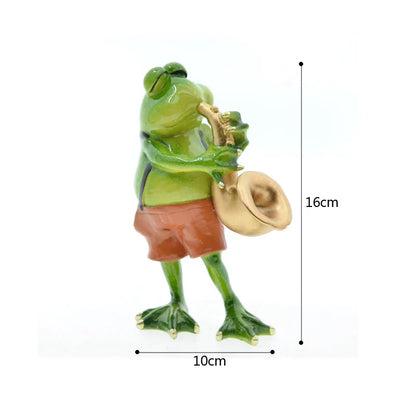 DecorBites™ Frog Band Figurine: Modern Nordic Home Decor for Music Lovers