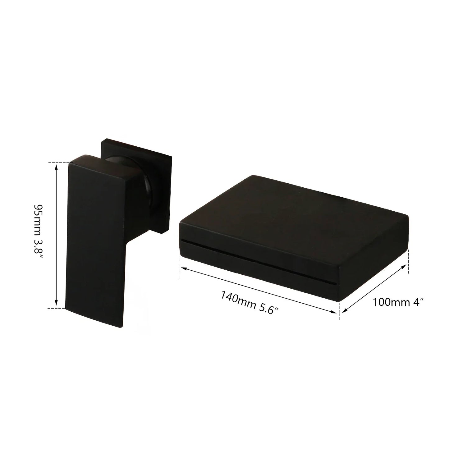 DecorBites™ LED Waterfall Bathtub Faucet in Chrome & Black - Wall Mounted Single Handle