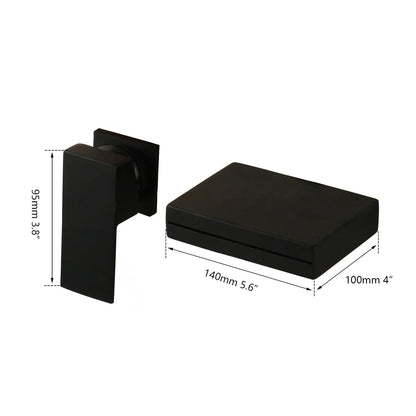 DecorBites™ LED Waterfall Bathtub Faucet in Chrome & Black - Wall Mounted Single Handle