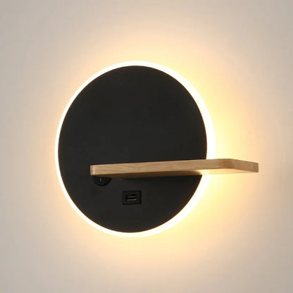 DecorBites™ LED Wall Lamp with USB Charging Port and Switch - Indoor Lighting for Bedside