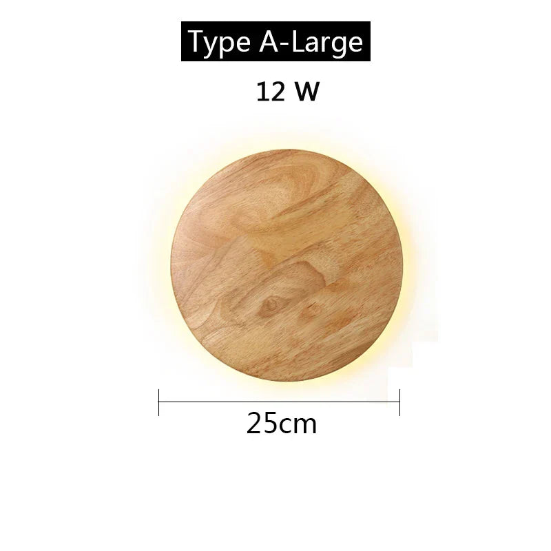DecorBites™ LED Wooden Wall Lamp: Modern Nordic Indoor Lighting for Bedroom Bedside