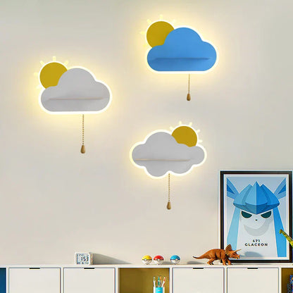 DecorBites™ Cloud Wall Lamps: Modern Kids Room Lighting with Switch, Children's Bedroom Decor