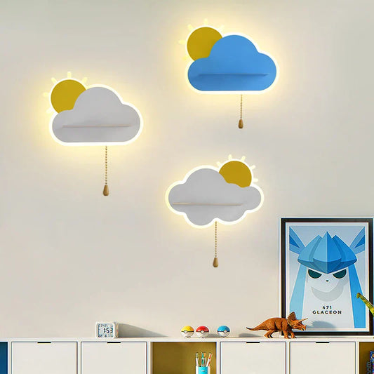 DecorBites™ Cloud Wall Lamps: Modern Kids Room Lighting with Switch, Children's Bedroom Decor