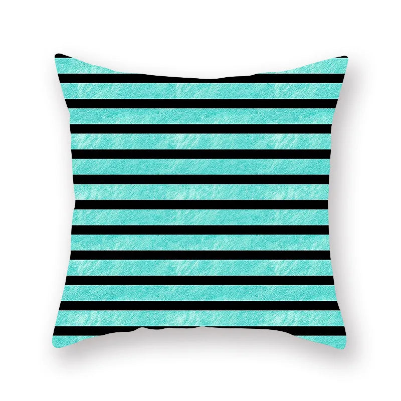 DecorBites™ Green Geometric Pillowcase - Nordic Classic Design for Home Decor and Comfort