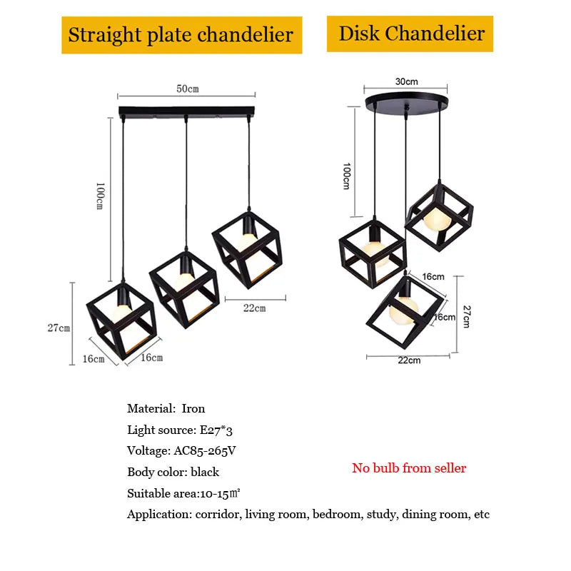 DecorBites™ Industrial Pendant Lamp: Minimalist Nordic Design for Dining Room, Bar, and Villa Decor