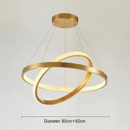 Decorbites™ Lámpara de Araña Círculo Dorado Creativa Iluminación LED Moderna para Interiores