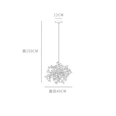 Lámpara colgante industrial DecorBites™ G9 Leaf - Lámparas colgantes de metal