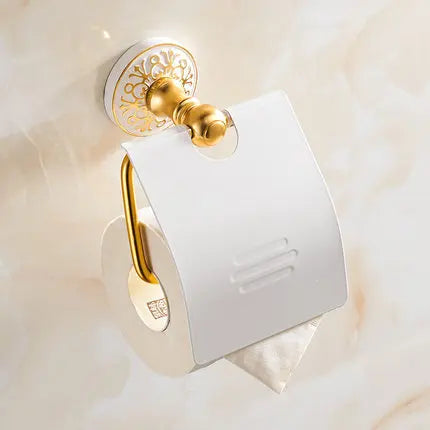 DecorBites™ Bath Hardware Set: Shelf, Towel Rack, Holder, Brush Holder, Towel Hanger, Hooks