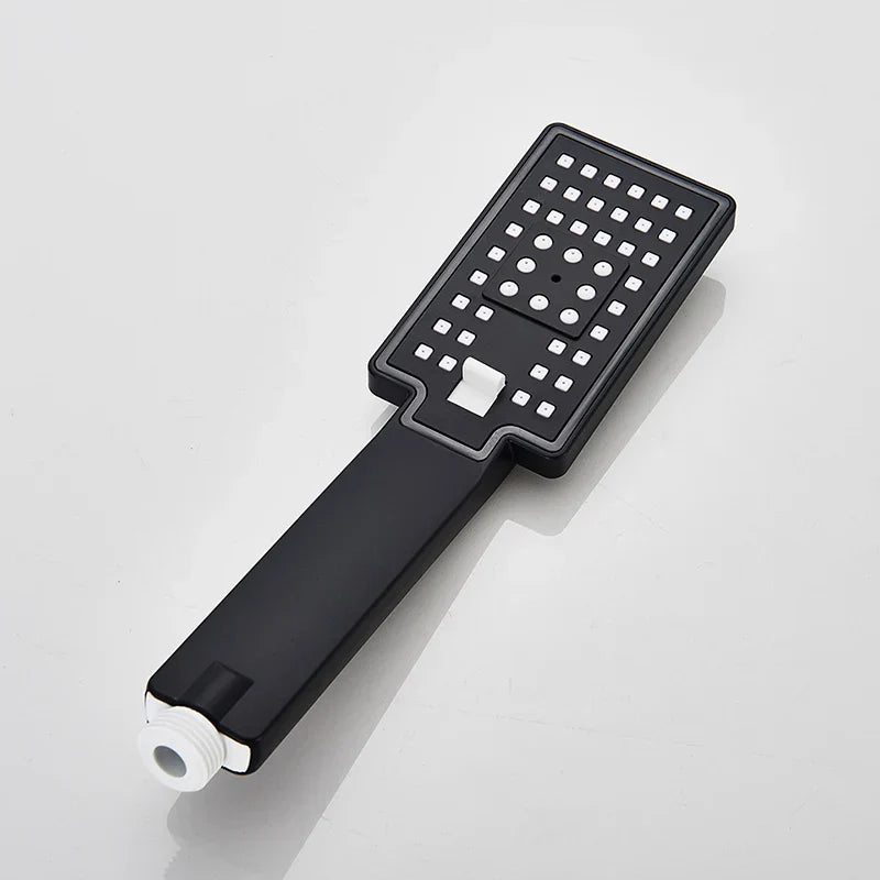 DecorBites™ Black High Pressure Hand-held Shower Head for Water Saving and Bathroom Rainfall