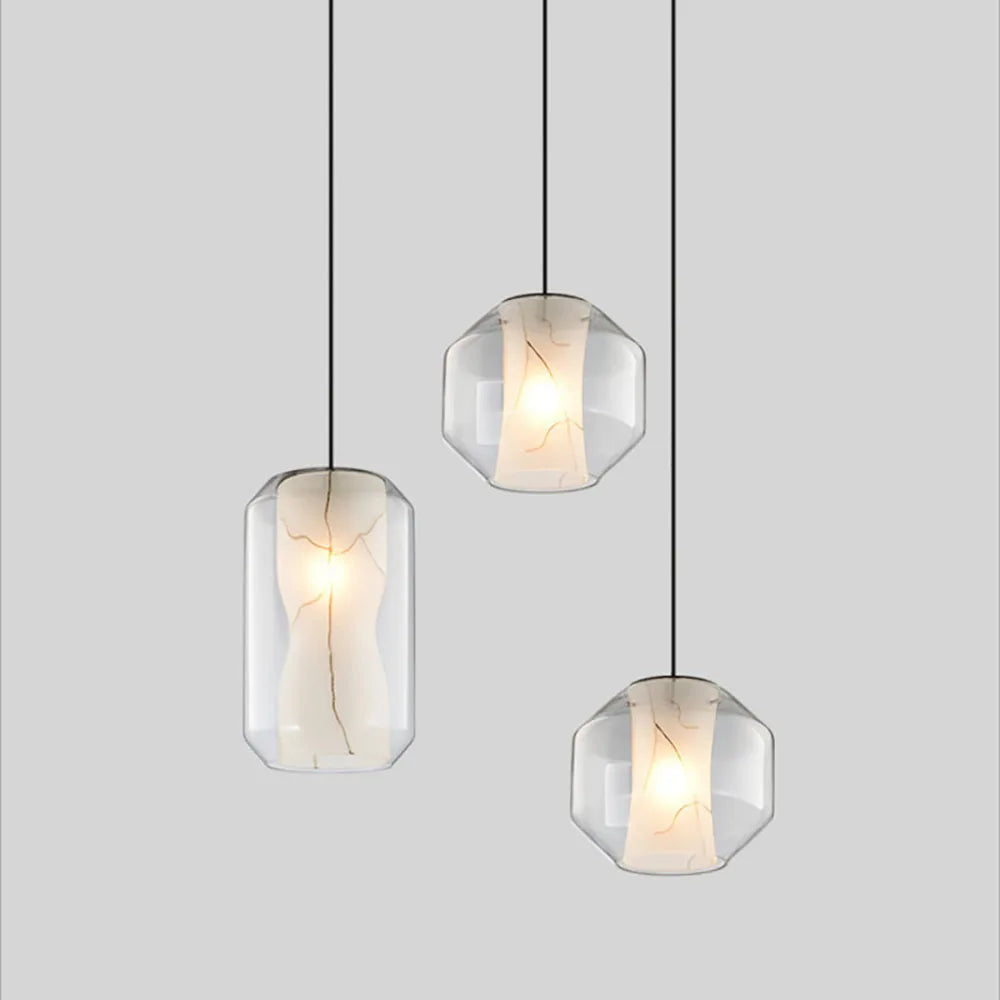 DecorBites™ Modern LED Glass Pendant Lights for Dining Hall, Restaurant, and Hotel Lighting