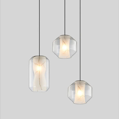 DecorBites™ Modern LED Glass Pendant Lights for Dining Hall, Restaurant, and Hotel Lighting