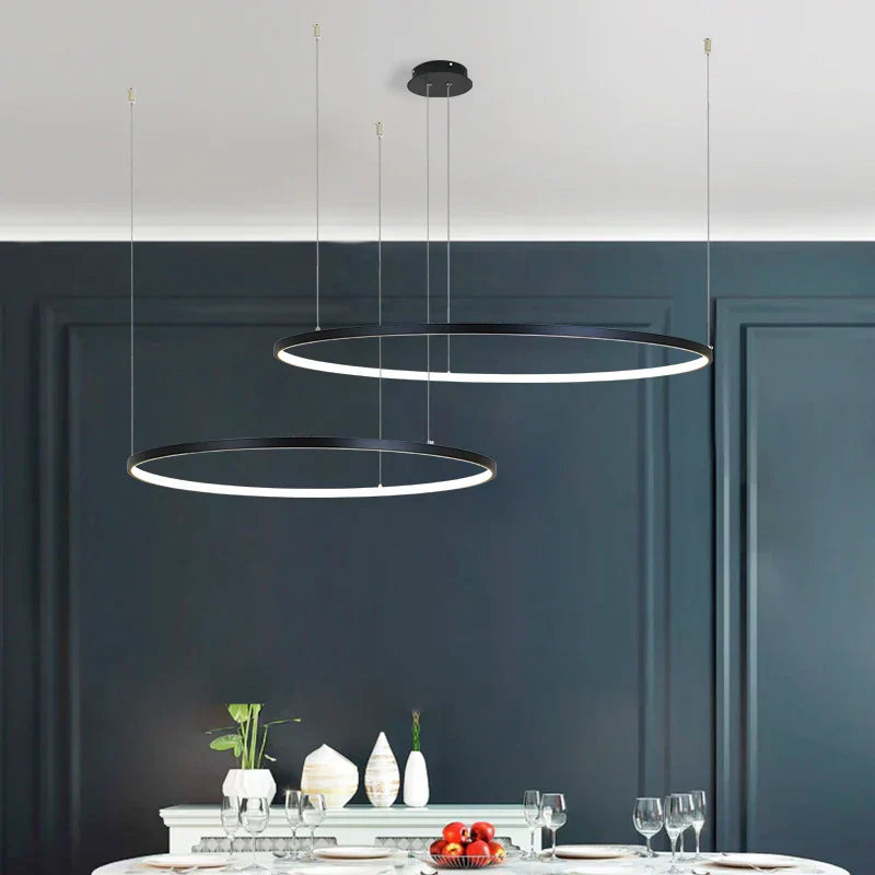 DecorBites™ Circular LED Chandelier: Modern Circle Lights for Interior Lighting Engineering