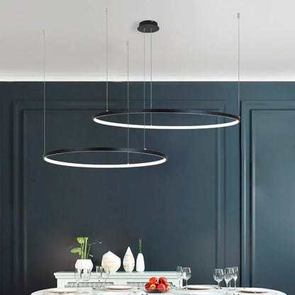 DecorBites™ Circular LED Chandelier: Modern Circle Lights for Interior Lighting Engineering
