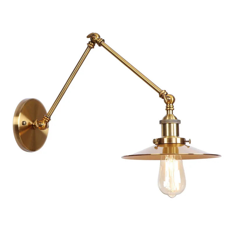 DecorBites™ Gold Adjustable Long Arm Wall Light - Retro Style Flex Lamp for Home and Restaurant