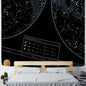 Decobites Interstellar Sky Map Constellations Tapestry- Black Galactic Wall Decor