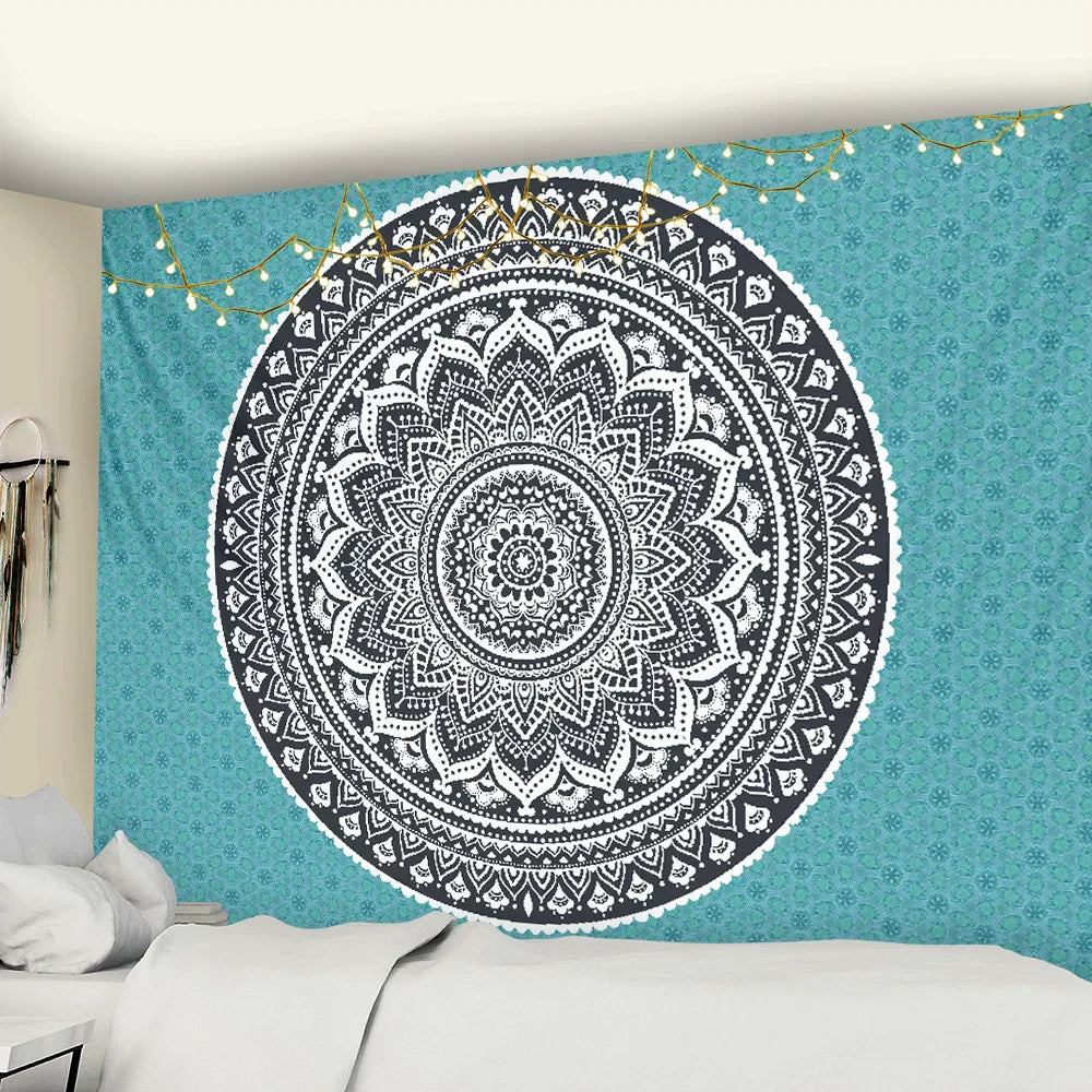 DecorBites™ Bohemian Mandala Wall Hanging Tapestry for Home Decor and Yoga