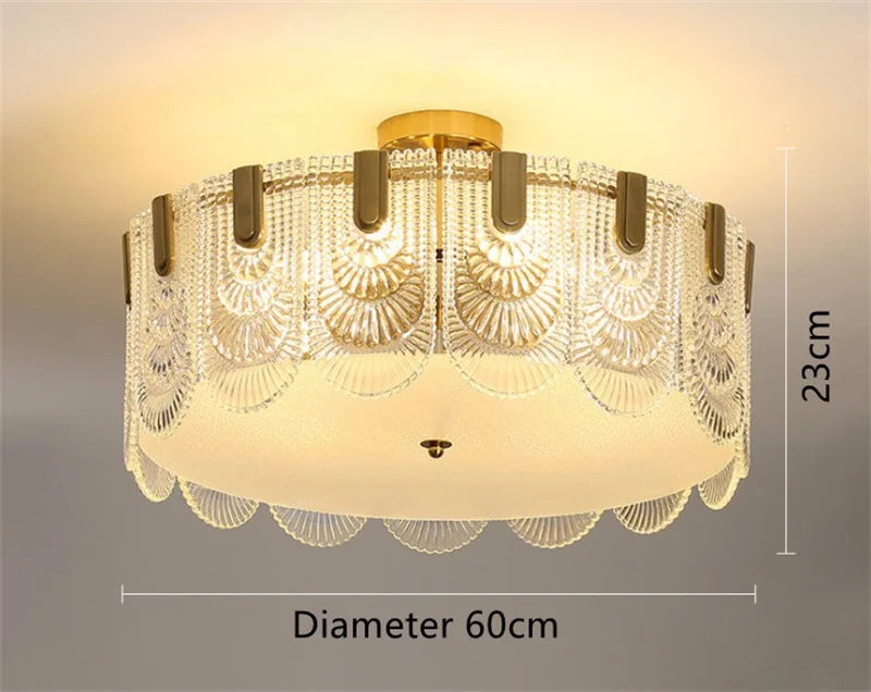 DecorBites™ Art Glass Chandelier: Elegant Luxury Lighting for Living, Dining & Bedroom Rooms