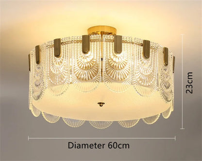 DecorBites™ Art Glass Chandelier: Elegant Luxury Lighting for Living, Dining & Bedroom Rooms