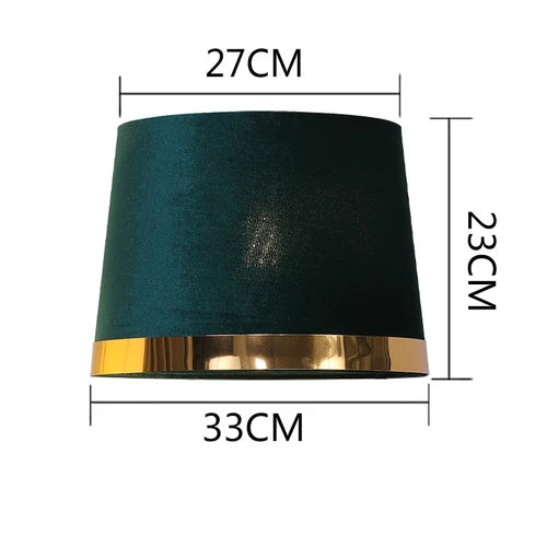 DecorBites™ Golden Edge Large Cloth Lampshade Cover for Bedroom Bedside Floor Lamp