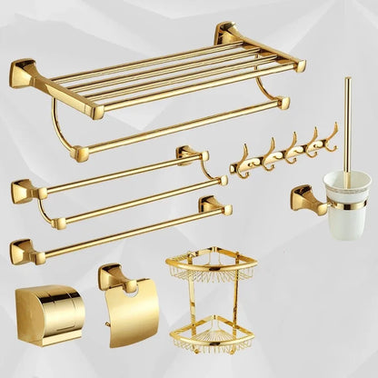 DecorBites™ Gold Bathroom Hardware Set for Towels, Paper, Brushes, and More
