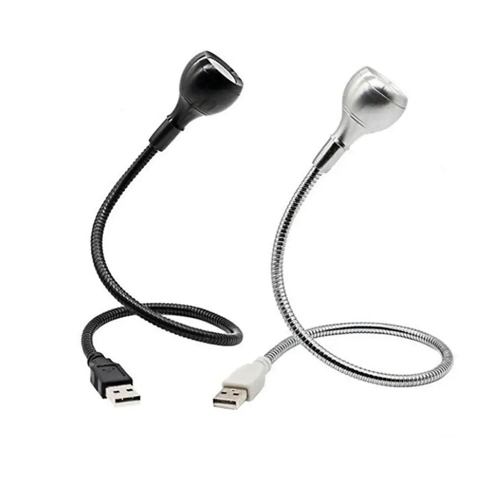 DecorBites™ LED Book Light Black Silver Clip-On Desk Lamp Flexible Reading Lamp