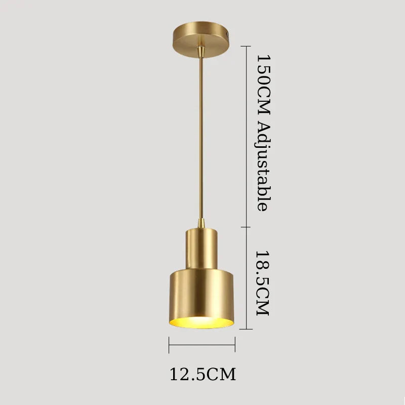 DecorBites™ Brass Finish LED Pendant Light for Dining Room, Bedroom & Bar