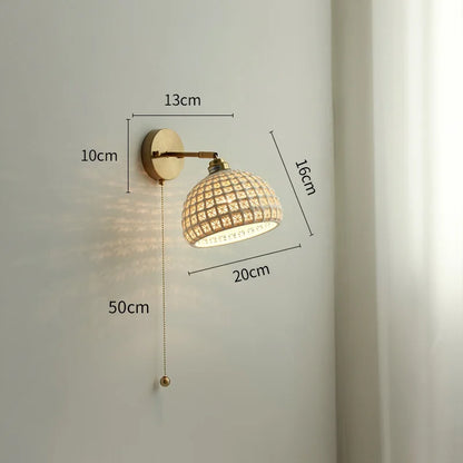 DecorBites™ LED Petal Wall Sconce Modern Nordic Style Pull Chain Switch Stair Mirror Light