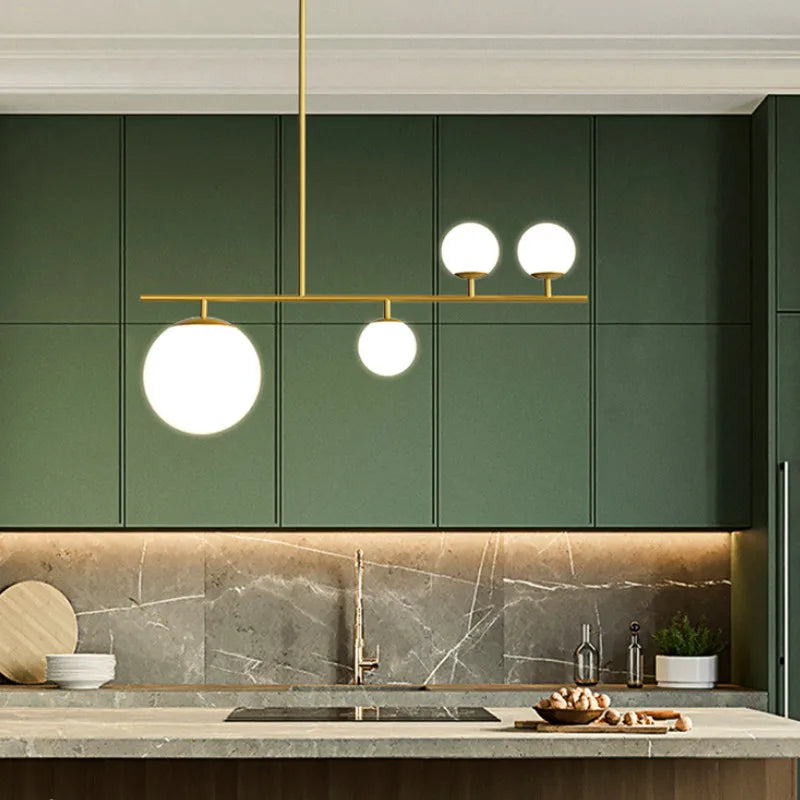 DecorBites™ Black Golden Glass Chandelier for Home Décor and Lighting