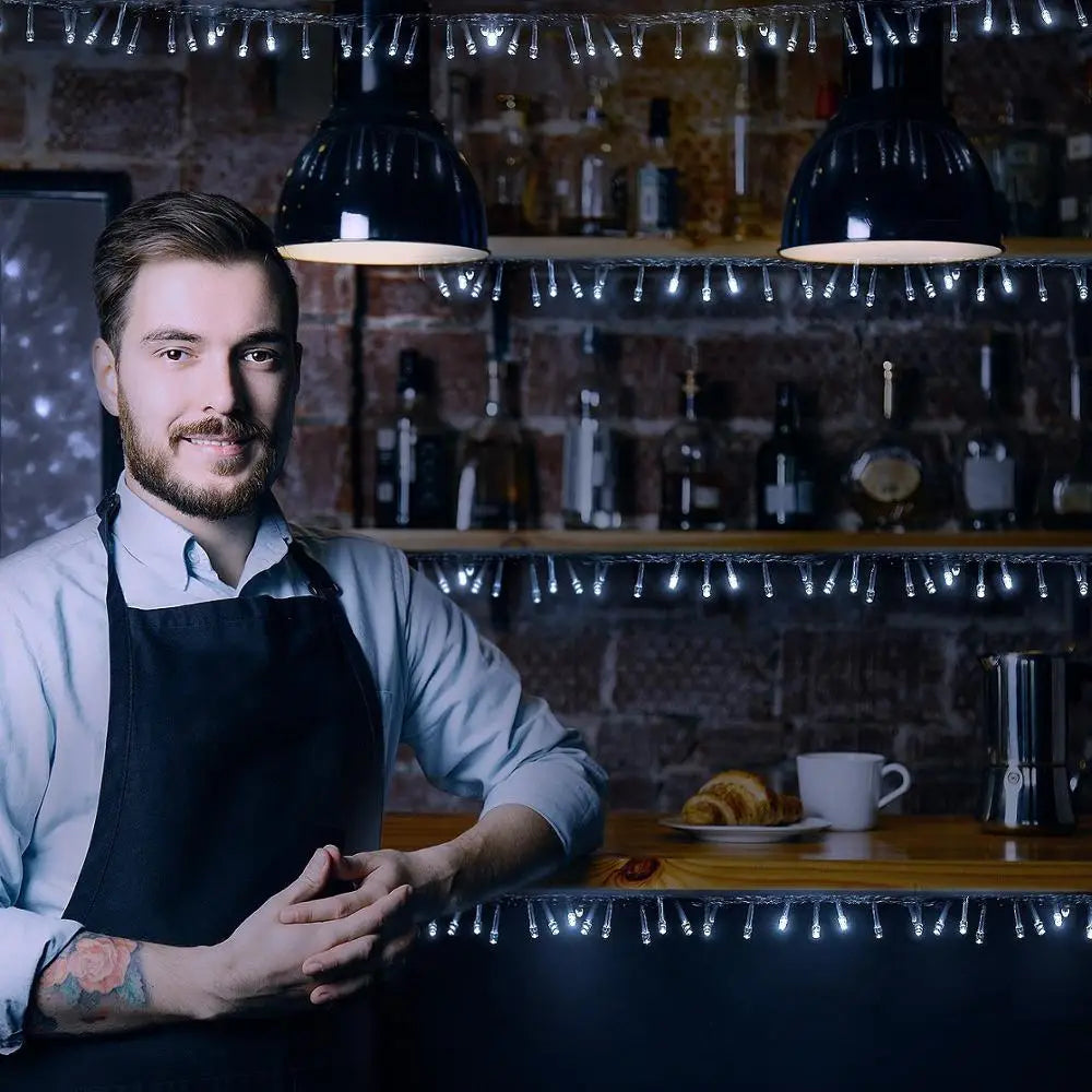 Guirnalda de luces LED DecorBites™ de 220 V para exteriores, impermeable, ideal para fiestas navideñas, bodas y cumpleaños.