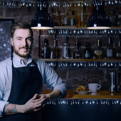 Guirnalda de luces LED DecorBites™ de 220 V para exteriores, impermeable, ideal para fiestas navideñas, bodas y cumpleaños.