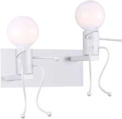 Aplique de pared LED creativo DecorBites™ para interiores, estilo moderno, de hierro, casquillo E27