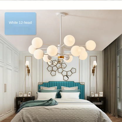 DecorBites™ Gold Branch LED Chandelier for Modern Living Room Decor