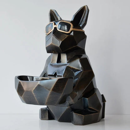 حامل مناديل الكلاب الرائع من DecorBites™ مع صندوق تخزين، ديكور منزلي للمكتب، تمثال كلب