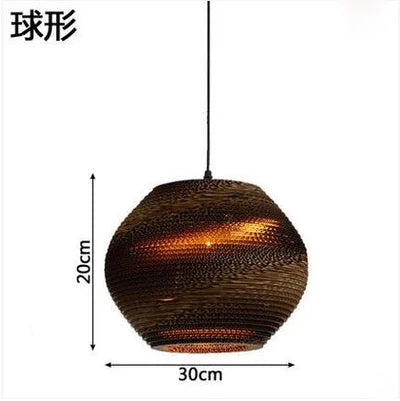 DecorBites™ Chinese Paper Honeycomb Pendant Lights Cardboard Personalized Home Decor Luminaire