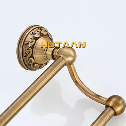 حامل مناشف من نحاس عتيق من ديكوربايتس™، رف واحد للبار. سكة من الألومنيوم الصلب، 30/40/45/50/60 سم.