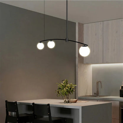 DecorBites™ Bubble Iron Chandelier: Minimalist Nordic Kitchen Restaurant Island Light