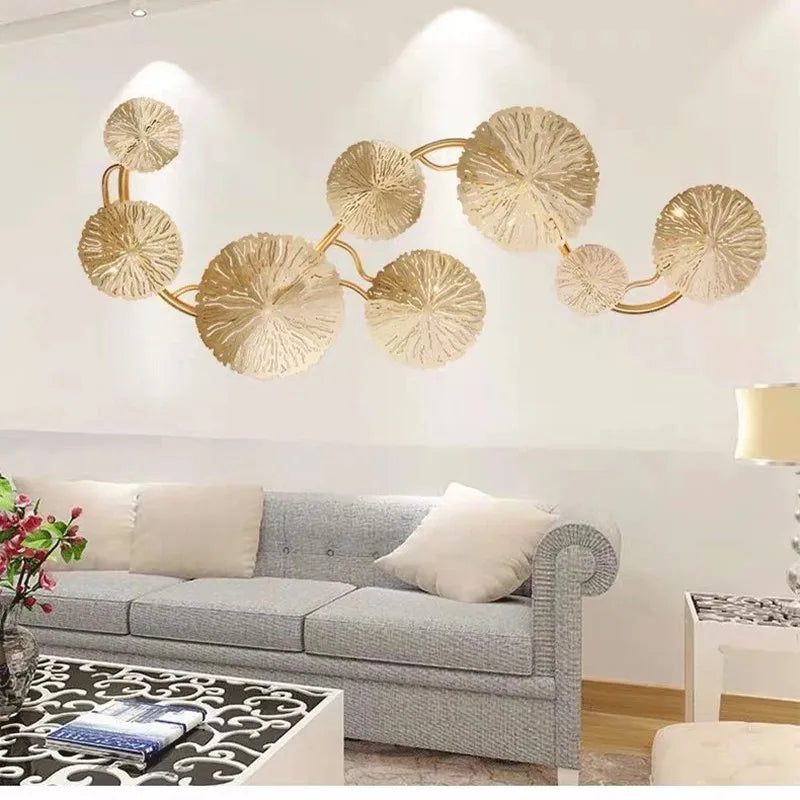 DecorBites™ Industrial Nordic Lotus Leaf Wall Sconce: Retro Loft Style for Home, Hotel, Aisle