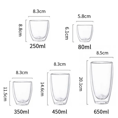 DecorBites™ Double Wall Glass Cup - Versatile Drinkware for Parties